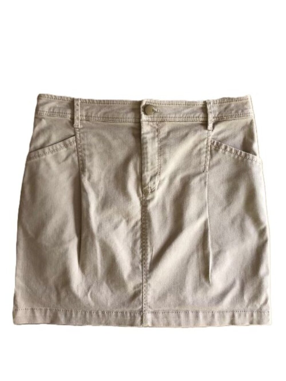 QMack Mini Skirt Color: Khaki Size: xs